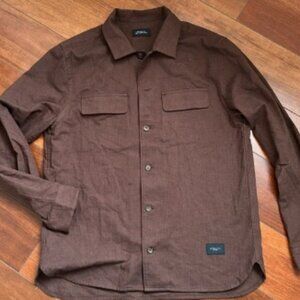 Saturdays NYC Men’s Chambray Work Shirt Brown Medium Button Down Collared